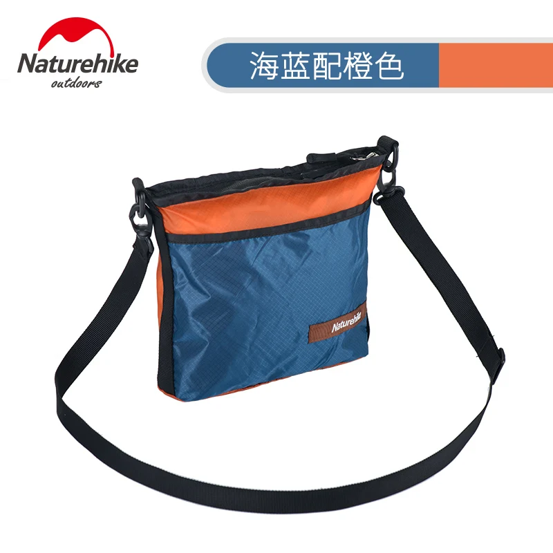 Sea blue Orange NatureHike ультра-светильник мини-сумка 20D водонепроницаемая сумка для мужчин и женщин лаконичный дизайн наружная сумка на одно плечо - Цвет: Sea blue Orange