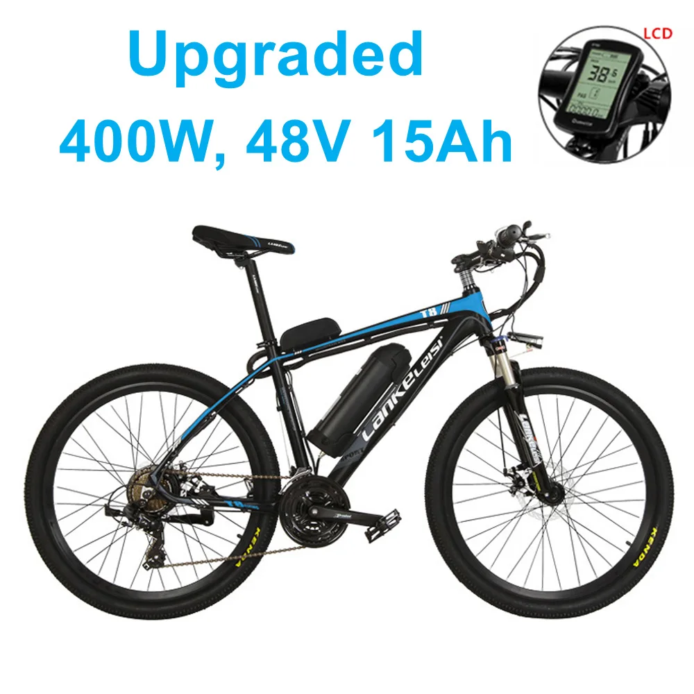 U400W 48V 15A BKBE 400 W/240 W, 26 дюймов электрический велосипед, звуковое воспроизведение с частотой до 48V 15Ah литий Батарея, Алюминий сплав рама для горного велосипеда - Цвет: U400W 48V 15A BKBE
