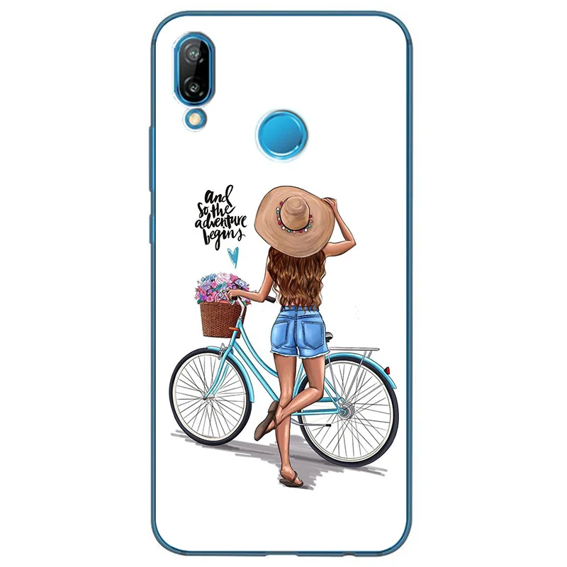 Модный жесткий чехол для девушек мягкий силиконовый из ТПУ телефона Huawei P8 P9 P10 P20