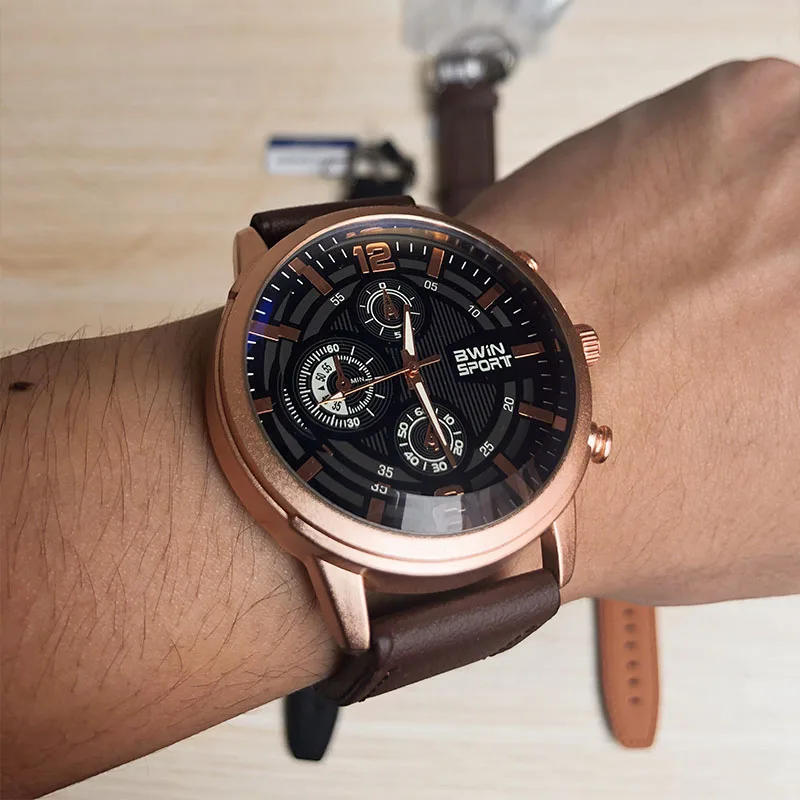 2019 мужские часы лучший бренд Роскошные спортивные кожаные кварцевые большие с