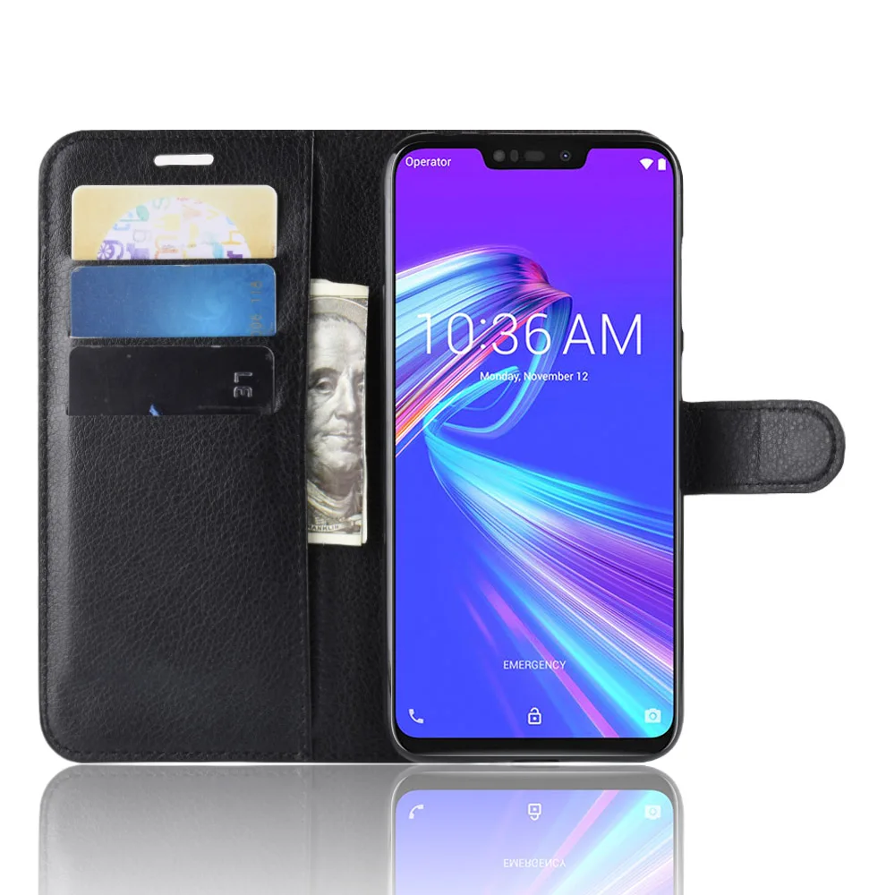 Модный чехол-Кошелек из искусственной кожи для Asus Zenfone Max (M2) ZB633KL защитный