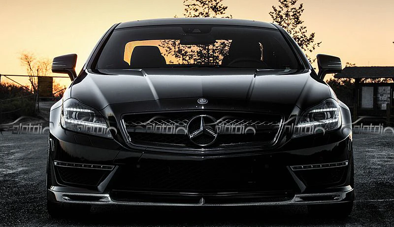 V стиль спойлер для Mercedes Benz W218 C218 CLS63 2011-2013 автомобильный Стайлинг V Стиль углеродного волокна передний бампер для губ