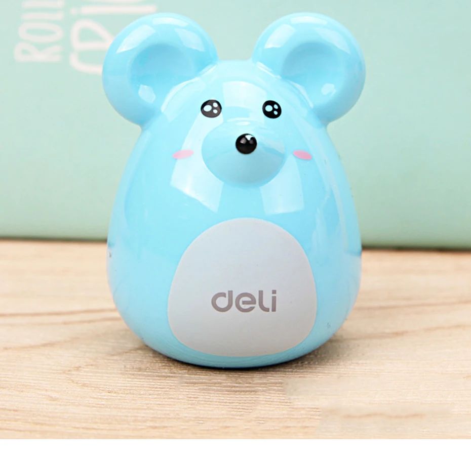 Deli милый Kawaii Прекрасный пластиковый Мышь точилка для карандаша ручная креативная канцелярская подарки для детей школьные принадлежности
