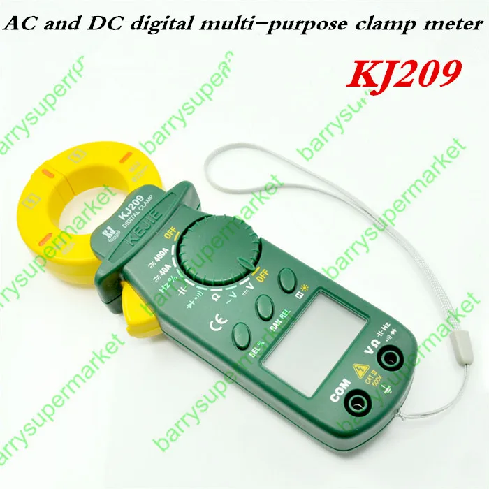 KJ209 DC AC цифровой клещи портативный карманный зажим Ammeter мультиметр