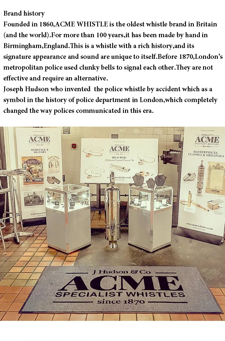 ACME Metropolitan15 высококлассный ограниченный полицейский свисток открытый специальный свисток выживания твердая полированная латунь бесшовная сварка
