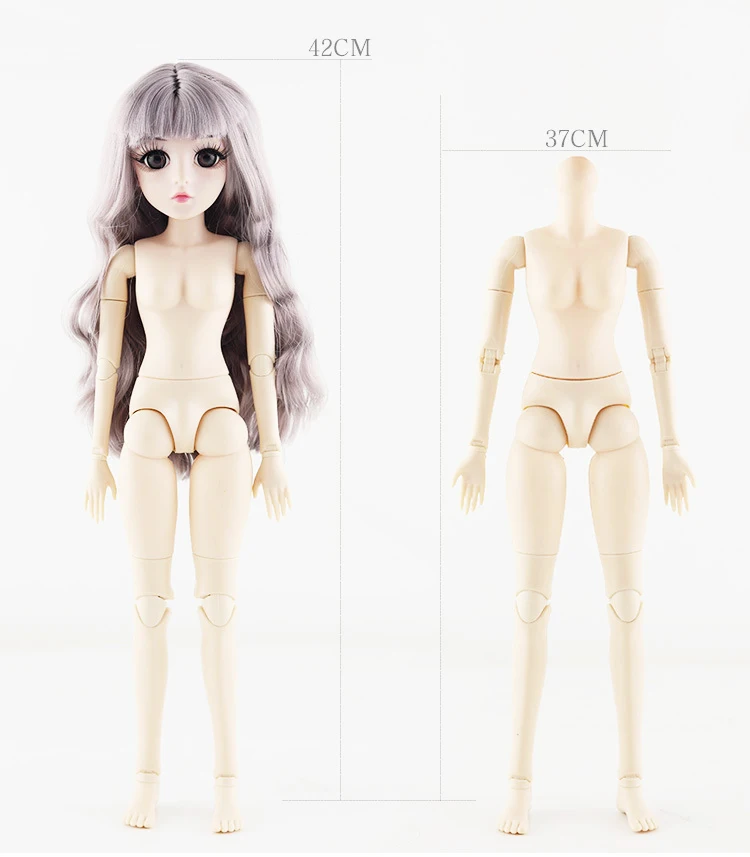 Новинка 42 см 26 подвижные шарнирные BJD куклы игрушки с 3D глазами ресницы DIY Обнаженная голова Кукла тело женщины Bjd куклы игрушки для девочек подарок