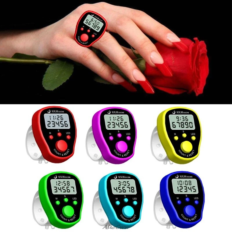 

Finger Counter Clock LCD Electronic Digital Tally Counters with Time & Backlight NEW