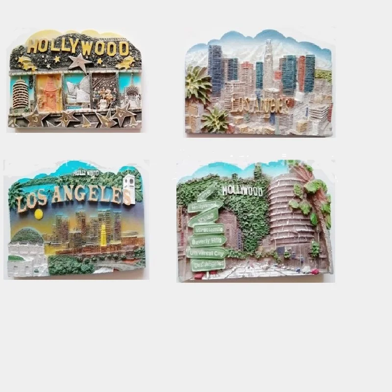 Lychee голливудский ангел городской холодильник магнитная наклейка США ландшафт