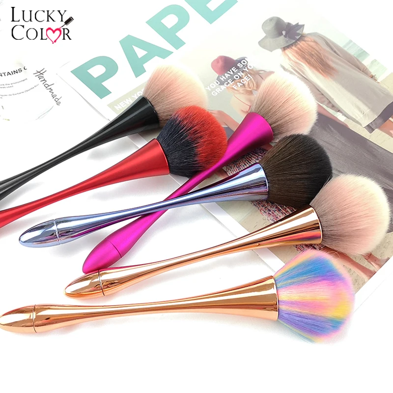 1 шт. щетка для ногтей с алюминиевой ручкой удаления пыли порошок маникюра и