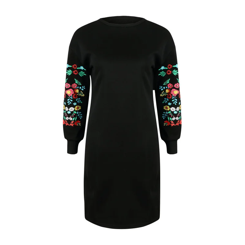 Laamei swomens платье элегантный Круглый воротник Твердые свободные до колена с