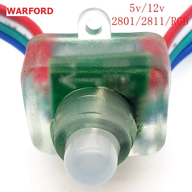 50 шт. ws2811 ws2801 RGB led модуль строка квадрат индивидуально адресуемых IP68