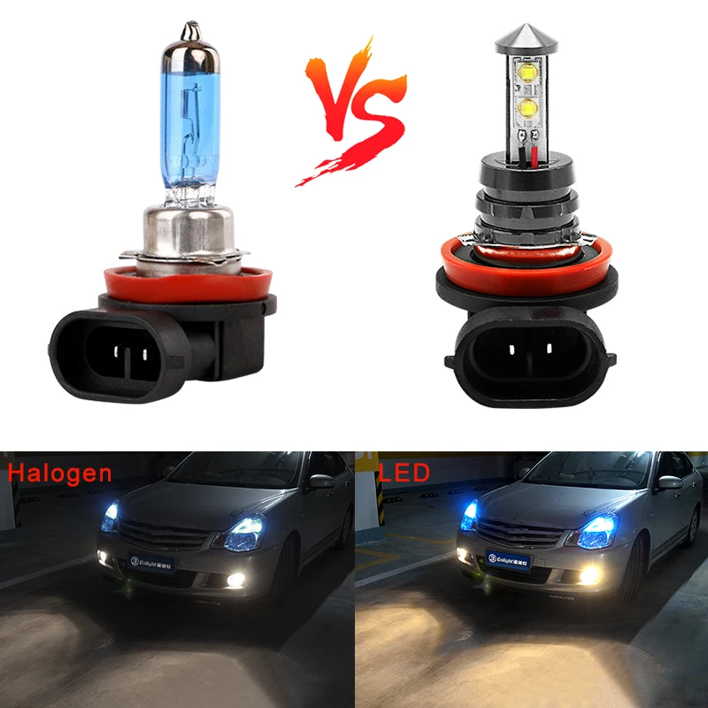 2 шт. H8 H11 Led HB4 9006 HB3 9005 туман светильник с светодиодные лампы для Honda 1200LM 6000K белый