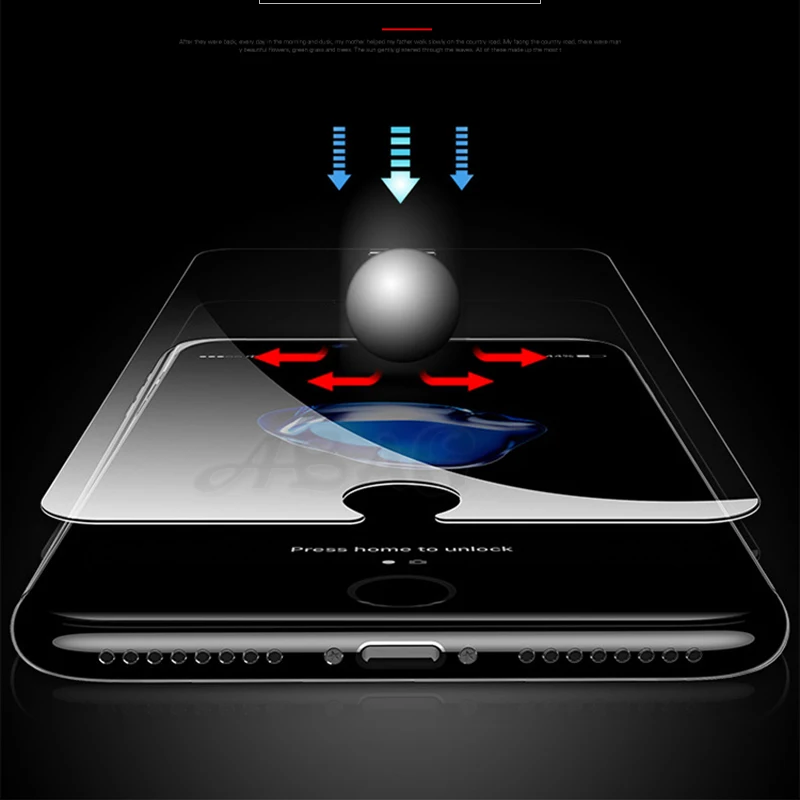 0 26 мм для iphone 6 Закаленное стекло пленка 7 защитное закаленное 5 5s 6s plus защита