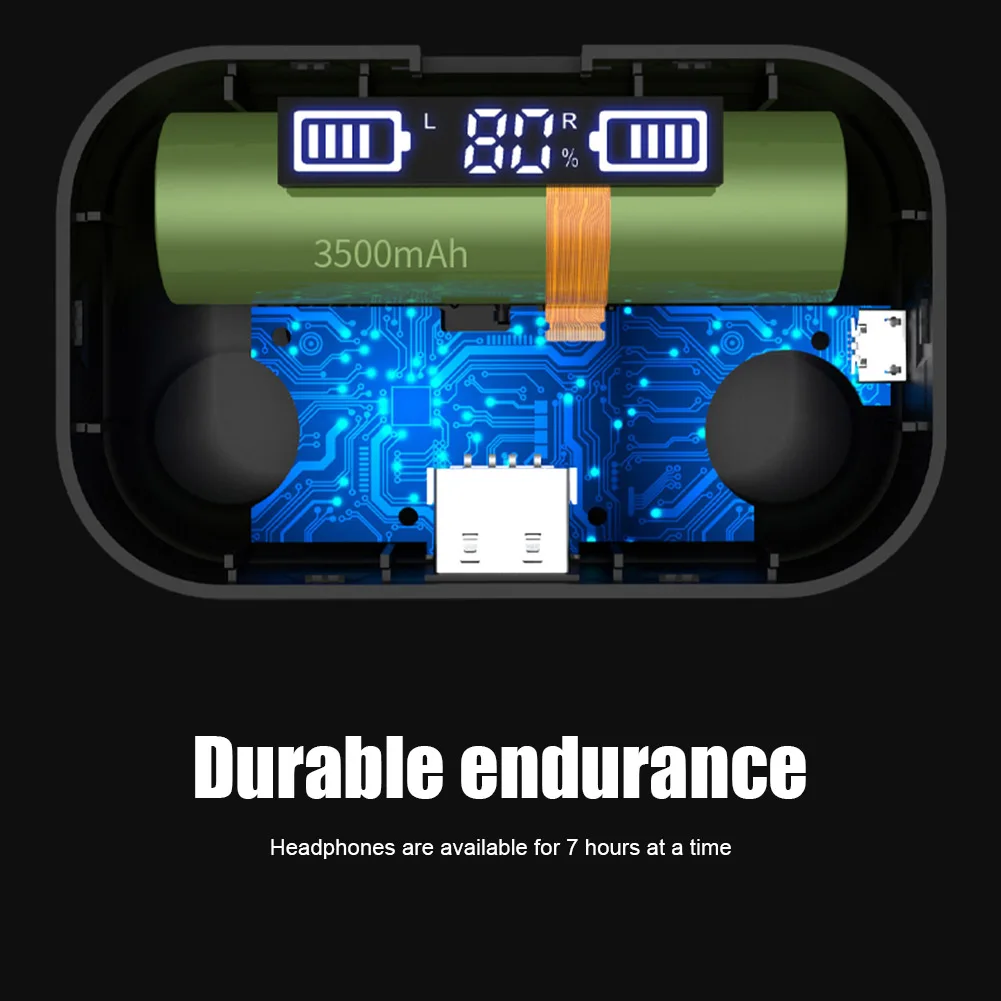 Водонепроницаемые наушники вкладыши Bluetooth 5 0 стерео беспроводные с зарядным