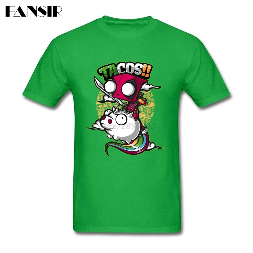 Новинка 2020 модная мужская футболка большого размера с мультяшным принтом Tacos And