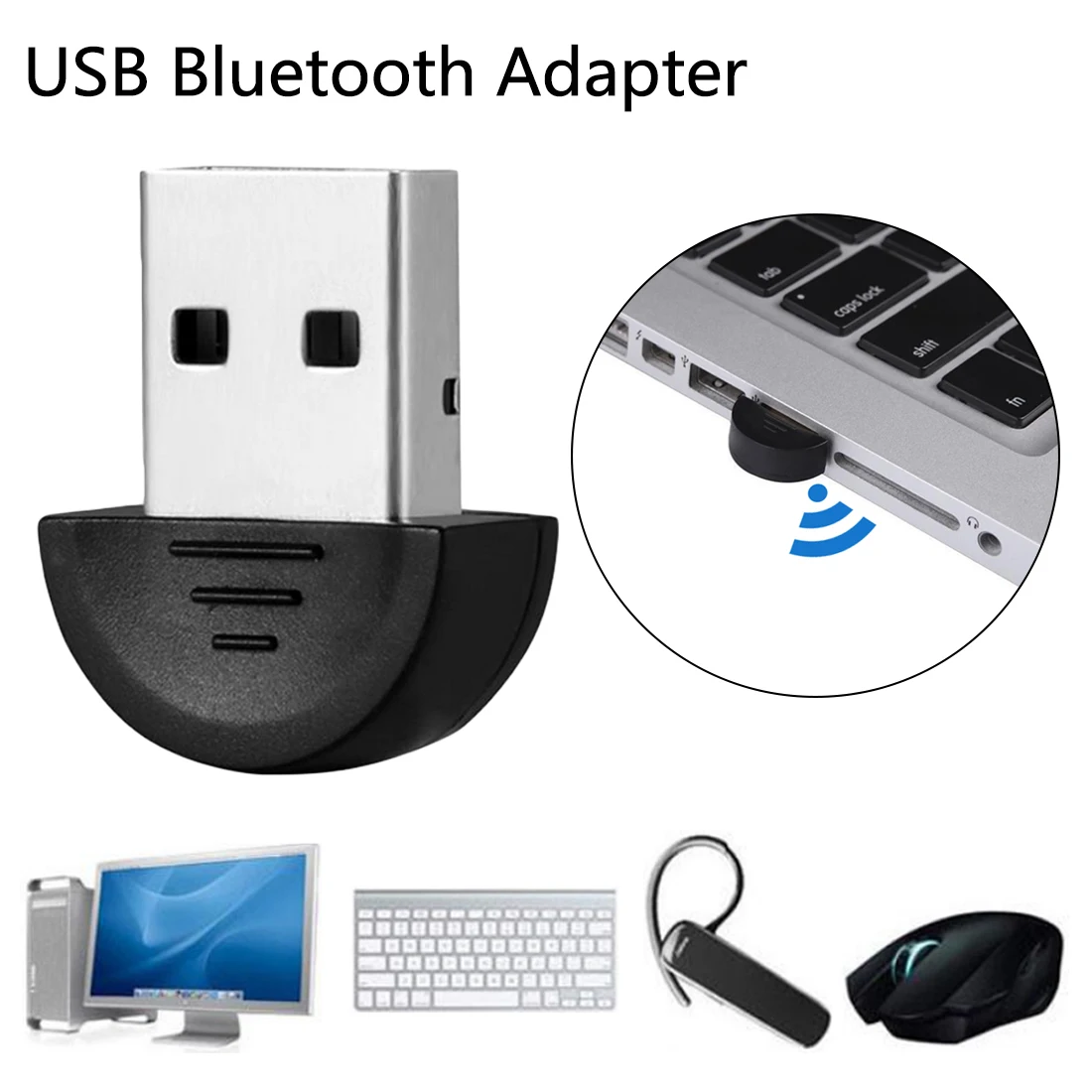 

Mini USB Bluetooth-compatible Adapter V2.0 CSR Dual Mode Wireless Dongle 2.0 Transmitter for PC Laptop Win XP Vista7/ 8/10