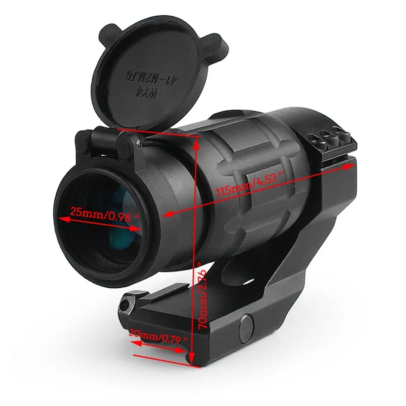Тактический 3x25 мм Лупа Riflescope Оптика прицел фокус отрегулированный fit 20 мм Rail Защитная крышка для страйкбола охота RL6-0069