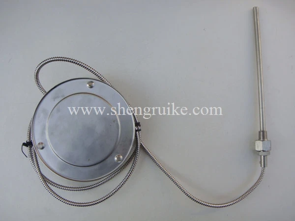 Капиллярный биметаллический термометр SS 304 0-120C чехол