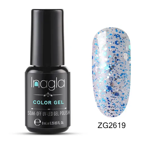 ZG2619 Inagla 8 мл Сияющий Блеск Bling Pearl paint Гель-лак для нейл-арта замачиваемый УФ светодиодный Гель-лак для ногтей маникюрный лак - Цвет: ZG2619