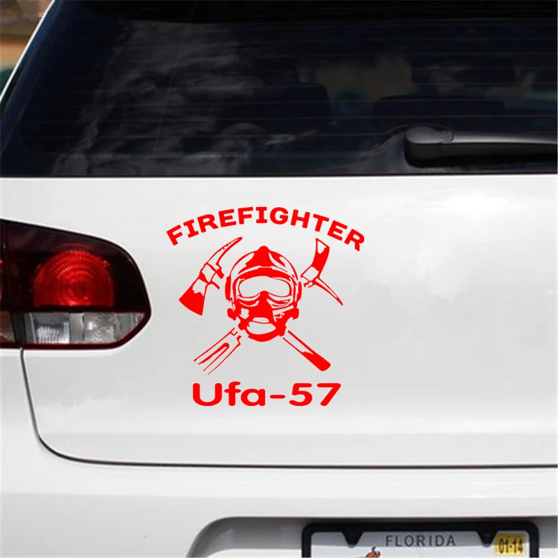 CS-1273#15*15см наклейки на авто firefighter Ufa-57 водонепроницаемые наклейки на машину наклейка для авто автонаклейка стикер - Название цвета: CS1273  Red