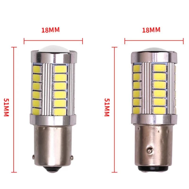 1 шт. Авто Обратный светильник дневной ходовой 1156 BA15S P21W 33 led 5630 5730 smd красный белый