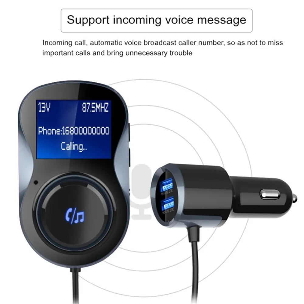 Беспроводной Bluetooth 4 1 Автомобильный MP3-плеер комплект Hands-Free двойной USB