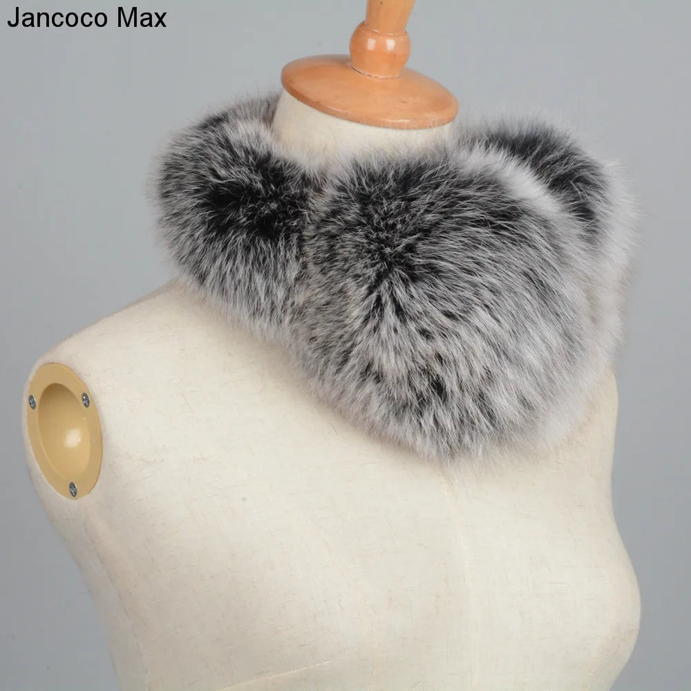 Jancoco Max+ натуральным лисьим мехом Наушники для защиты от холода, шарф, зимний теплый Одежда высшего качества шапки-ушанки Для женщин S7136