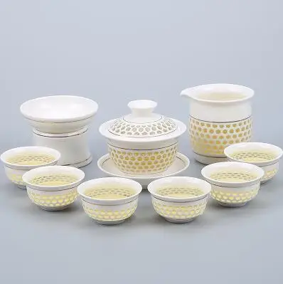 Style T TANGPIN сине-белый керамический чайник Gaiwan, чайная чашка для Пуэр китайский чайный набор кунг-фу посуда для напитков - Цвет: Style T