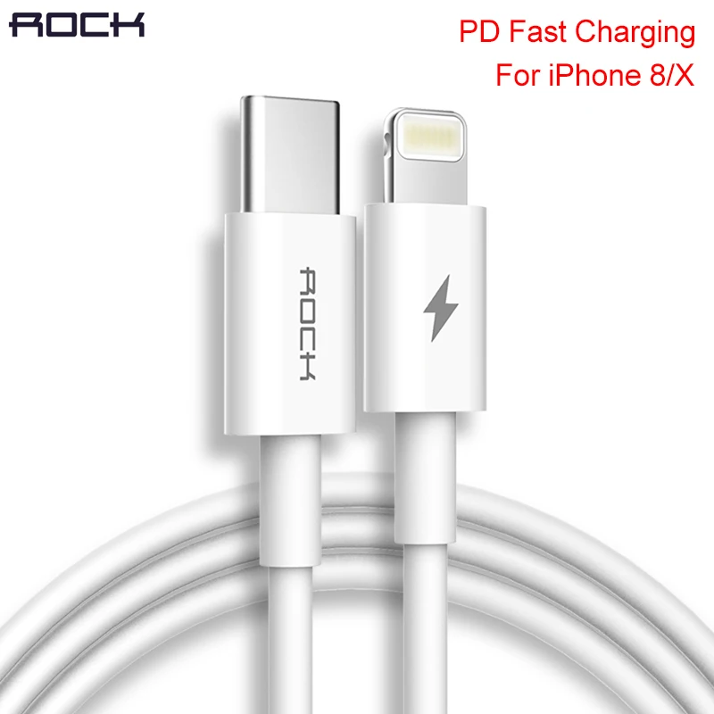PD Быстрая зарядка usb type C на Lightning Кабель ROCK 15 W 8 контактный кабель синхронизации