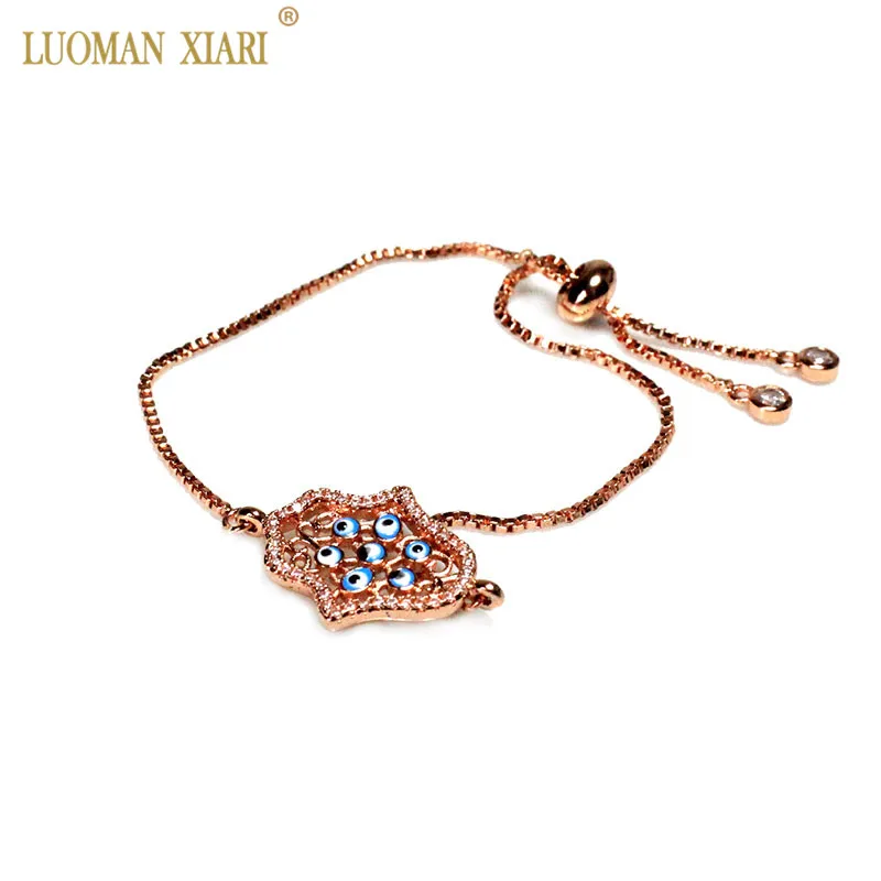 Оптовая продажа 1 шт./5 шт. медная цепочка ААА регулируемая Diy CZ Шарм-браслет и