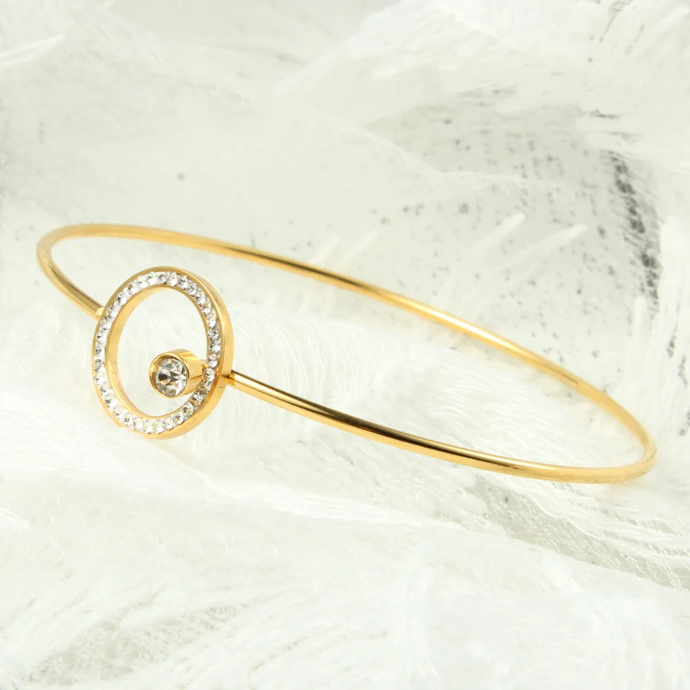 SHE WEIER chain bracelets &amp bangles stainless steel bracelet women femme charms gifts for girls braslet bizuteria zircon round |