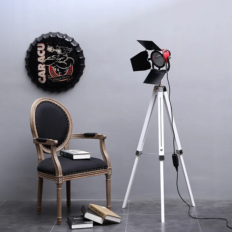 Vinatge Лофт красное дерево Алюминий светодиодный напольный светильник для
