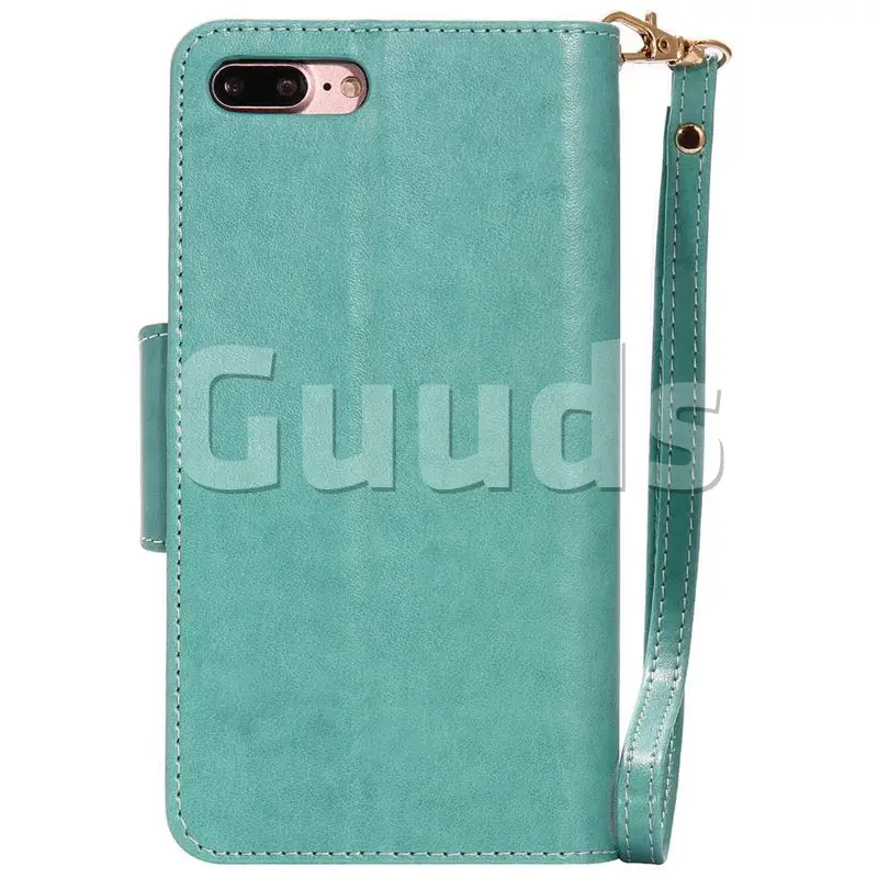 Чехол для телефона GUUDS iPhone8 7 7plus 8 plus кожаный чехол-кошелек с тиснением девочек и