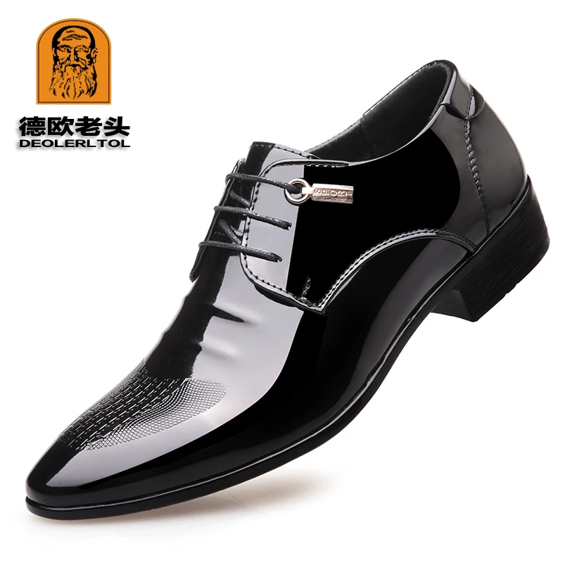 Новинка; мужские туфли из искусственной кожи высокого качества; Zapatos de hombre; размеры 38-44; черные кожаные мягкие мужские деловые туфли