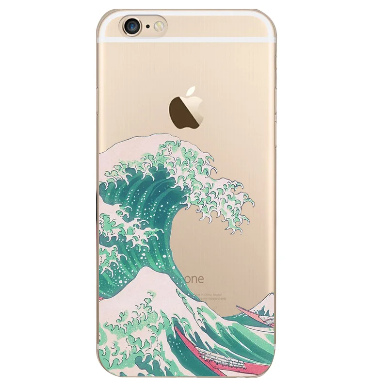 Прозрачный мягкий силиконовый чехол для iphone 6 S 7 8 плюс Coque листьев кактус 5 5S SE X