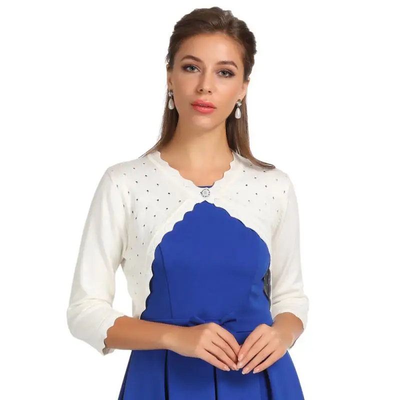 Женский Ретро болеро вязанный кардиган вязаный укороченный |