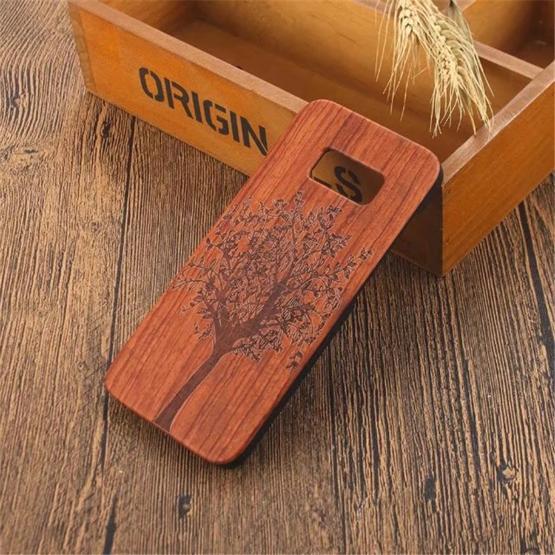 Чехол для телефона из натурального дерева Samsung Galaxy S8 S 8 деревянный чехол высокого