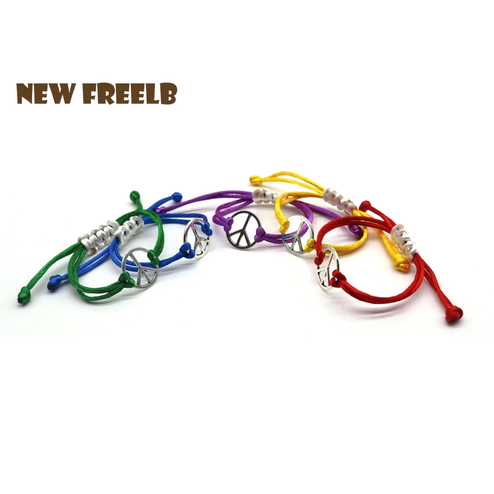 5 Colors Peace Bracelet Green Yellow Blue Purple Red Nylon Handmade Custom Cute String Jewelry Great Gift for Women and Men fans | Украшения