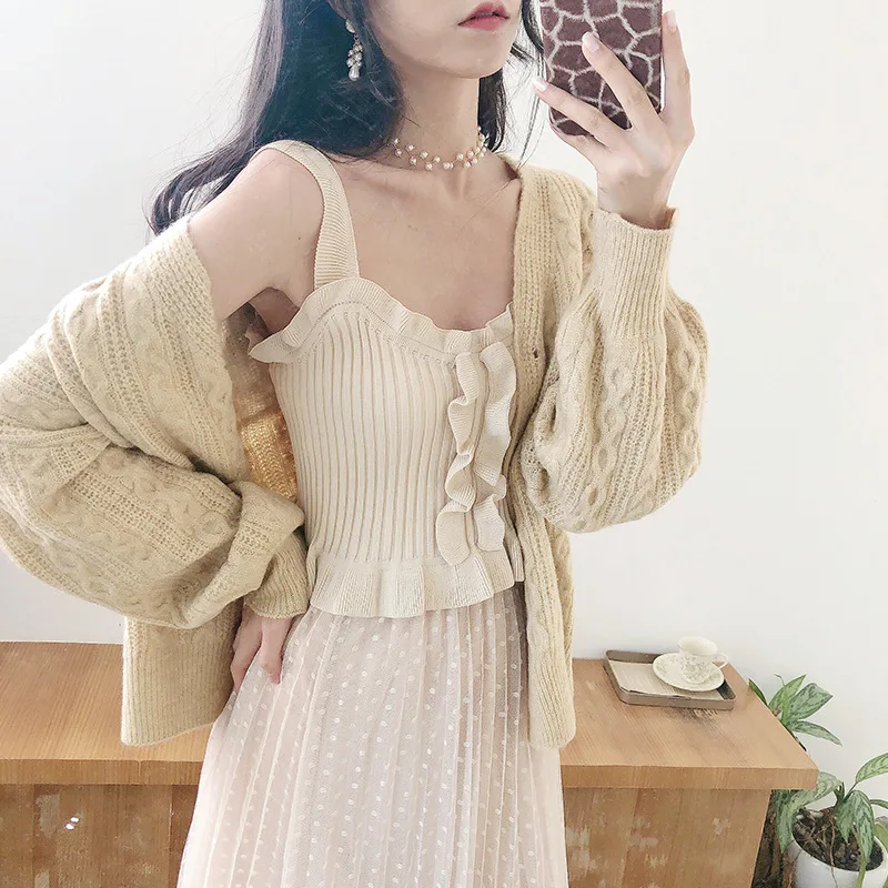 Сезон осень-зима Вязаный свитер для женщин 2019 вязаный кардиган женский свободный