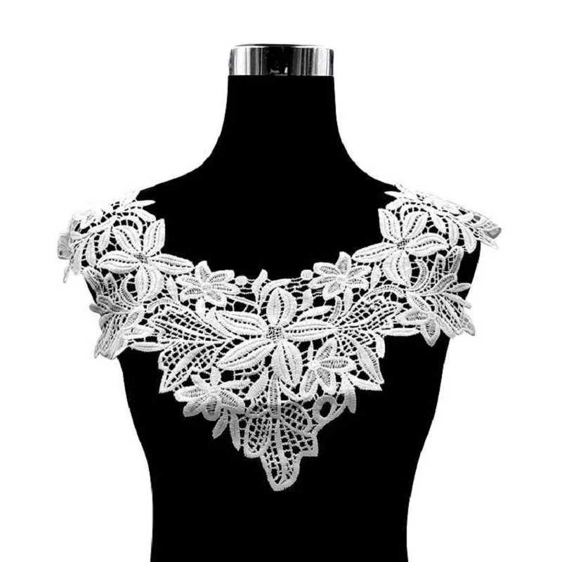 Кружевной тканевый Воротник с вышивкой 2 шт. | Дом и сад