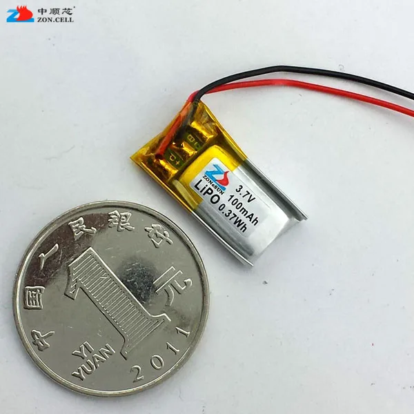 In 100mAh 401025 3 7 V литий-полимерная батарея 401125 Bluetooth микроустройство с защитной