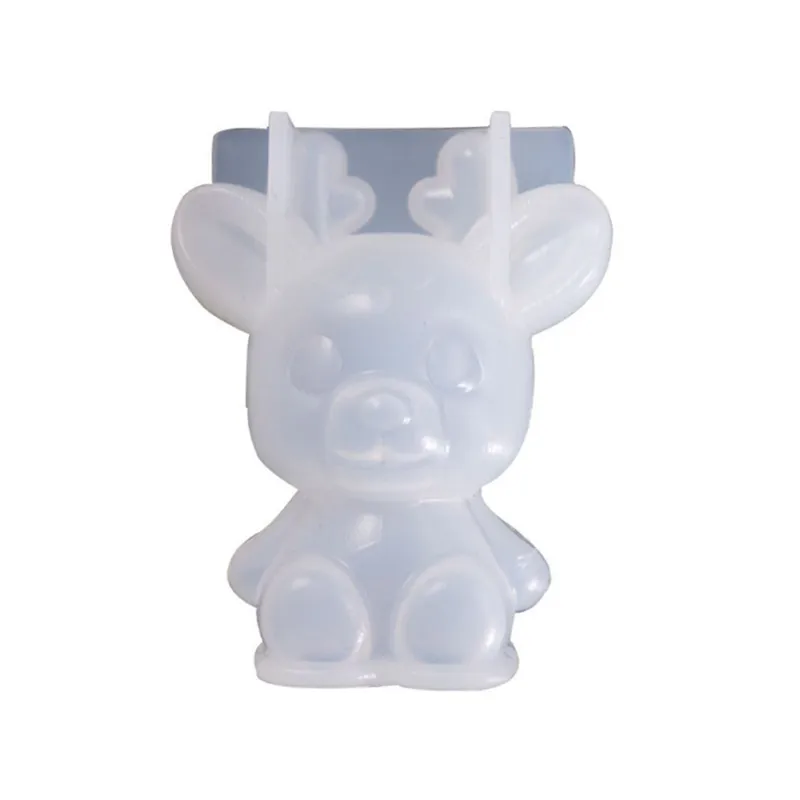 3D Elk силиконовая форма сделай сам помадка Мусс плесень Gummy Dry Pez прессформа