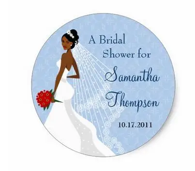 

1.5inch Flirty Sapphire Bridal Shower Sticker