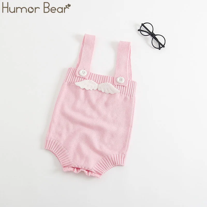 Humor Bear/осенне-Весенняя хлопковая трикотажная одежда для маленьких мальчиков и девочек; комбинезон; милая детская одежда; свитер для малышей; Детские костюмы