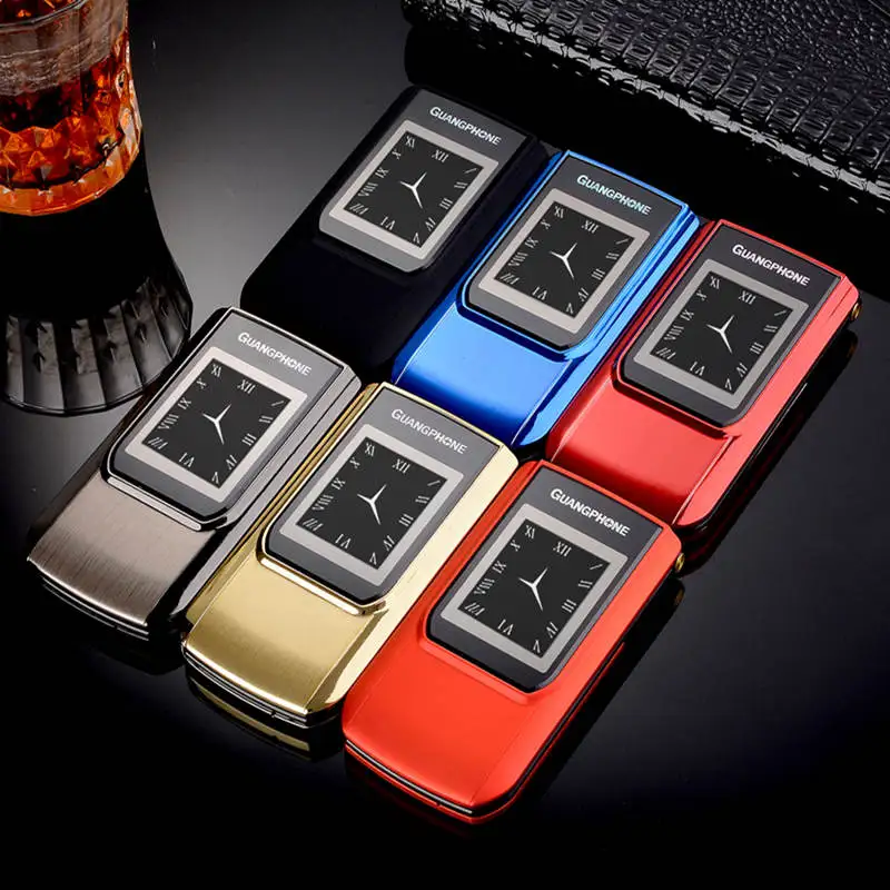 Мобильный телефон с откидным сенсорным экраном две SIM карты FM MP3 плеер SOS русская