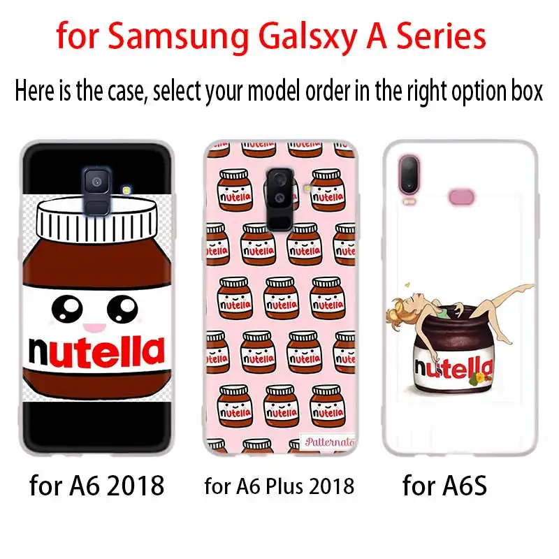 Еды шоколада Tumblr Nutella чехол для Samsung Галактики A12/A20/A51/A70/A20s/A21s/A32/A50/A50s/A42/A52/A72 5G A8 A7 A6