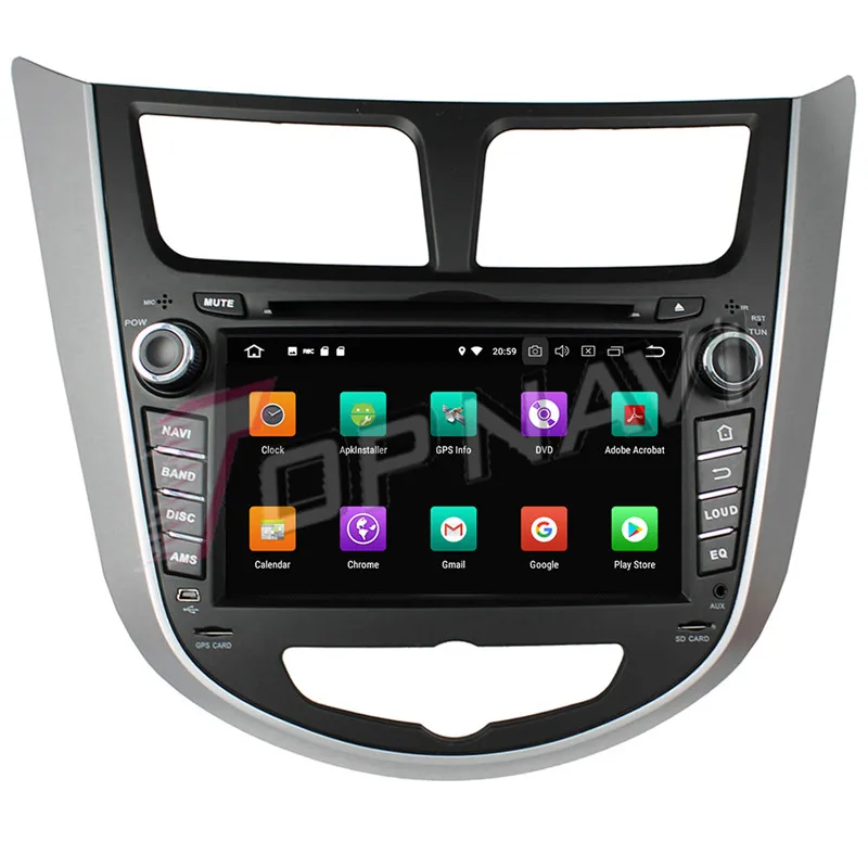 TOPNAVI Octa Core Android 9 0 Автомобильный GPS-навигатор для Hyundai Verna Accent Solaris 2011-2012