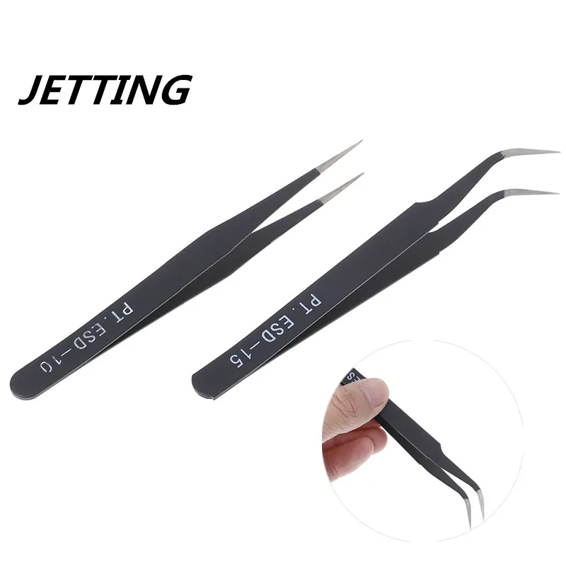 

1PC Micro Point Curved Straight Tweezers Fine Tip Stainless Steel