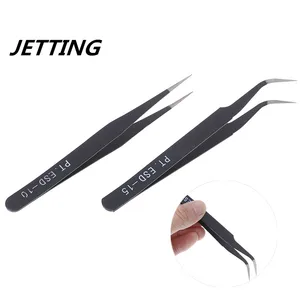 1 шт., прямые изогнутые пинцеты из нержавеющей стали с тонким наконечником