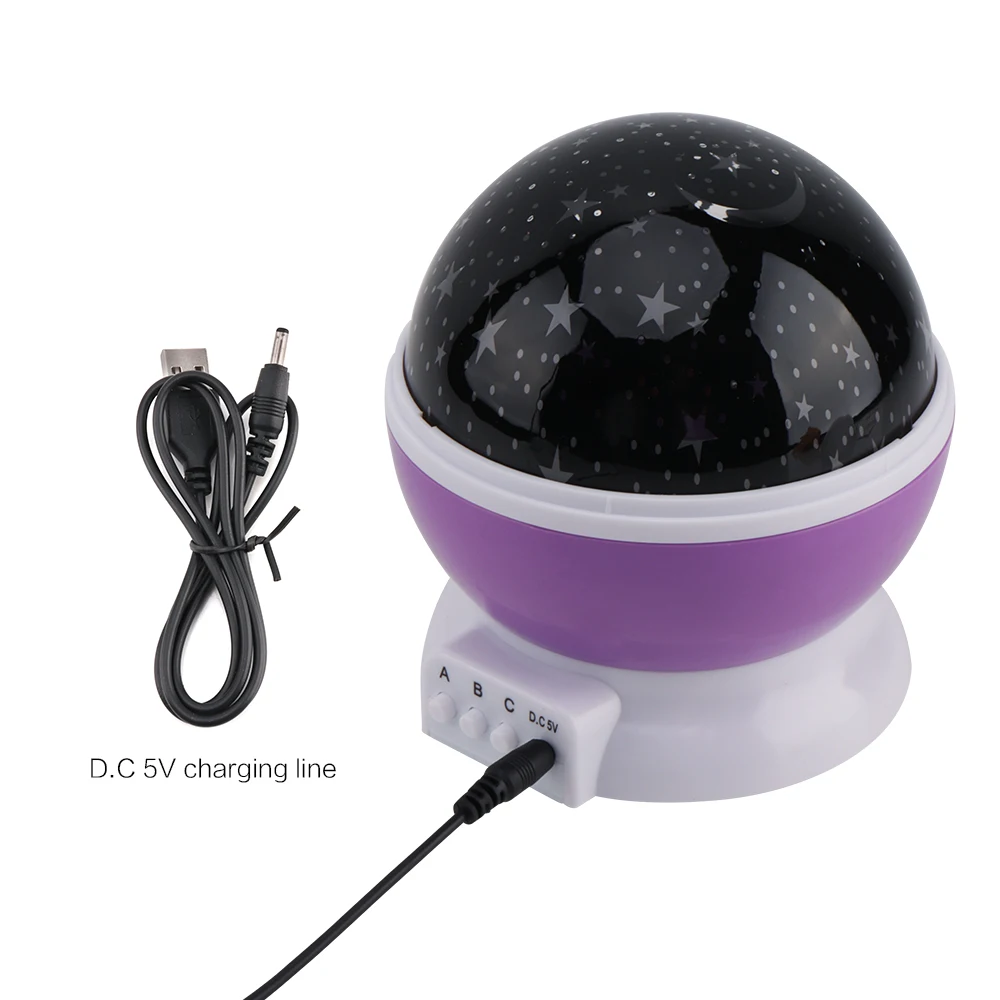 Creativ LED вращающийся Ночник проектор Звездное небо Звезда Мастер дети сон
